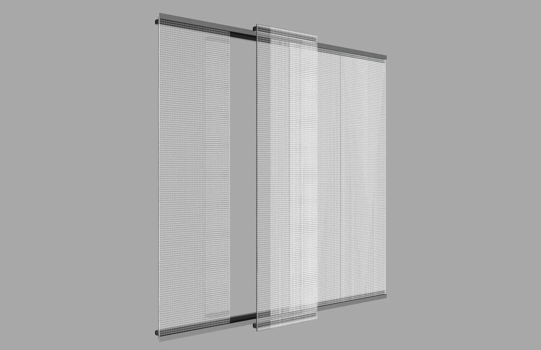 Transparent window display panel detail